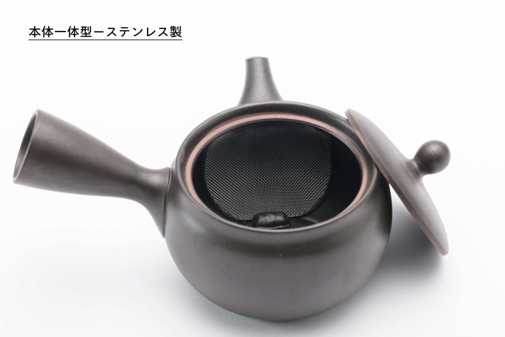 本体一体型ステンレス製茶こし
